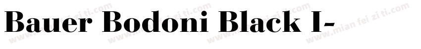Bauer Bodoni Black I字体转换